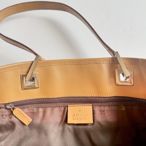 Vintage Gucci Tote Bag - tan GG canvas authentic - Picture 6 of 12